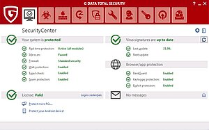 G DATA Total Security: SecurityCenter