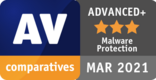 AV Comparatives Advanced+ Malware Protection März 2021 AV Comparatives Advanced+ Malware Protection März 2021